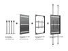 Multibrackets M Pro Series Enclosure 98" Wall Slaim Large Black Signage Display Enclosures Multibrackets