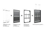 Multibrackets M Pro Series Enclosure 98" Wall Slaim Large Black Signage Display Enclosures Multibrackets
