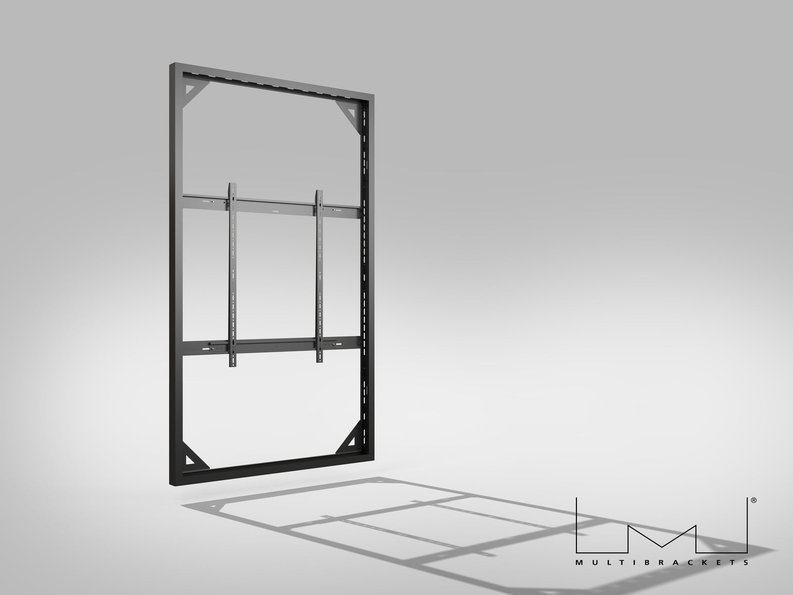 Multibrackets M Pro Series Enclosure 98" Wall Slaim Large Black Signage Display Enclosures Multibrackets