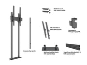 Multibrackets M Dual Pole Floormount Pro - (65"-90") Floor Stand Multibrackets