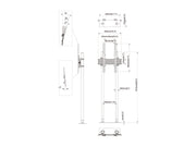 Multibrackets M Dual Pole Floormount Pro - (65"-90") Floor Stand Multibrackets