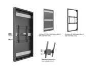 Multibrackets M Pro Series Enclosure 65" Column Large Black Signage Display Enclosures Multibrackets