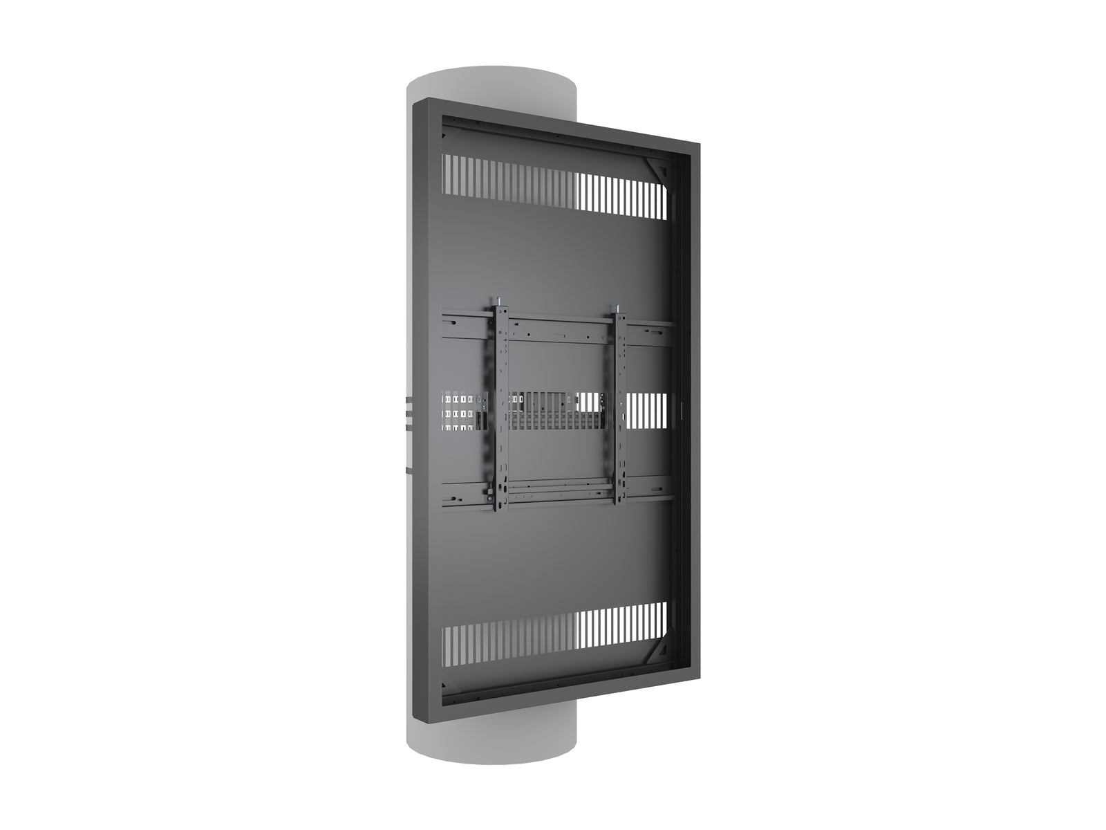Multibrackets M Pro Series Enclosure 65" Column Large Black Signage Display Enclosures Multibrackets