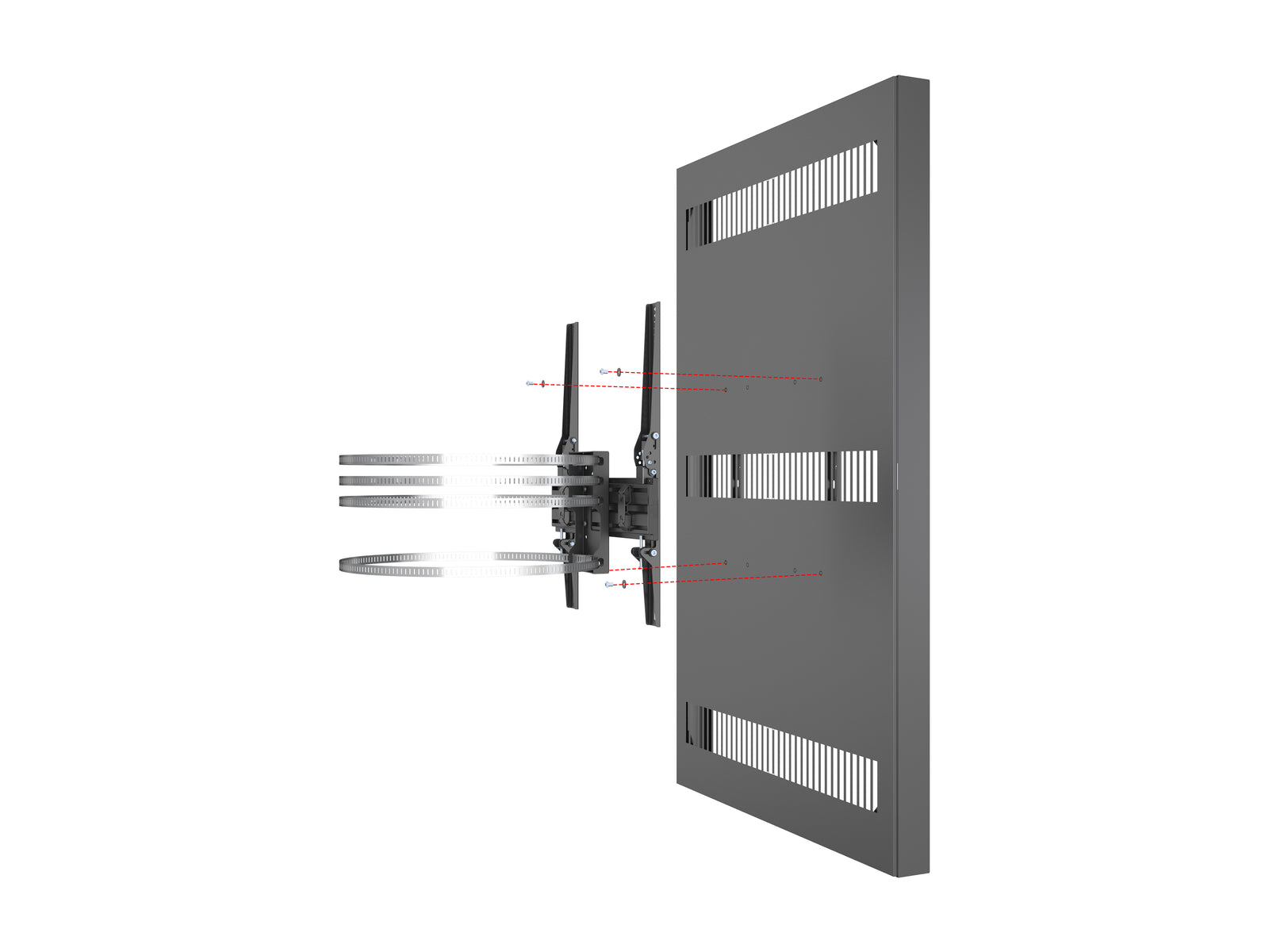 Multibrackets M Pro Series Enclosure 65" Column Large Black Signage Display Enclosures Multibrackets