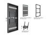 Multibrackets M Pro Series Enclosure 75" Column Large Black Signage Display Enclosures Multibrackets