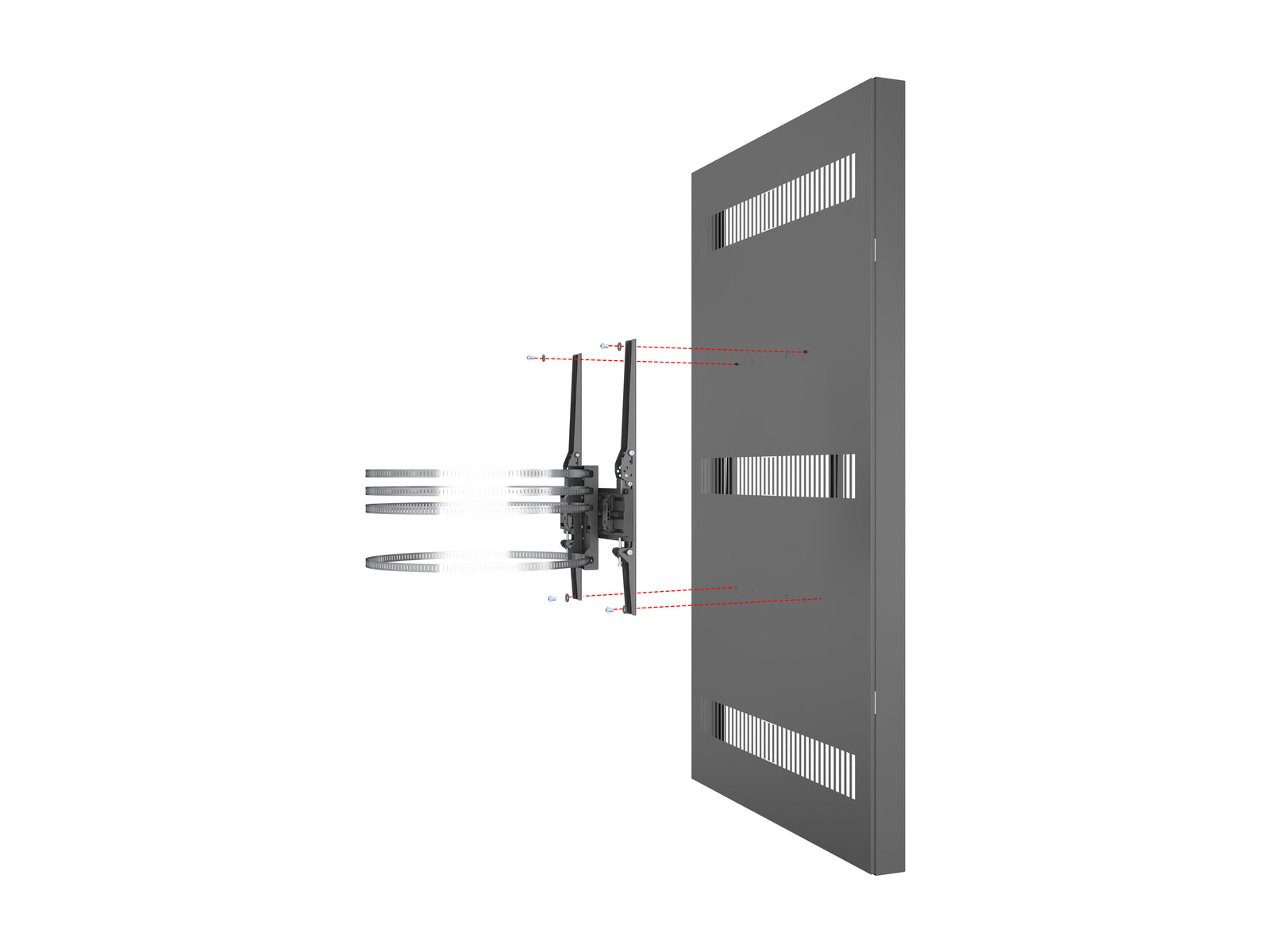 Multibrackets M Pro Series Enclosure 75" Column Large Black Signage Display Enclosures Multibrackets