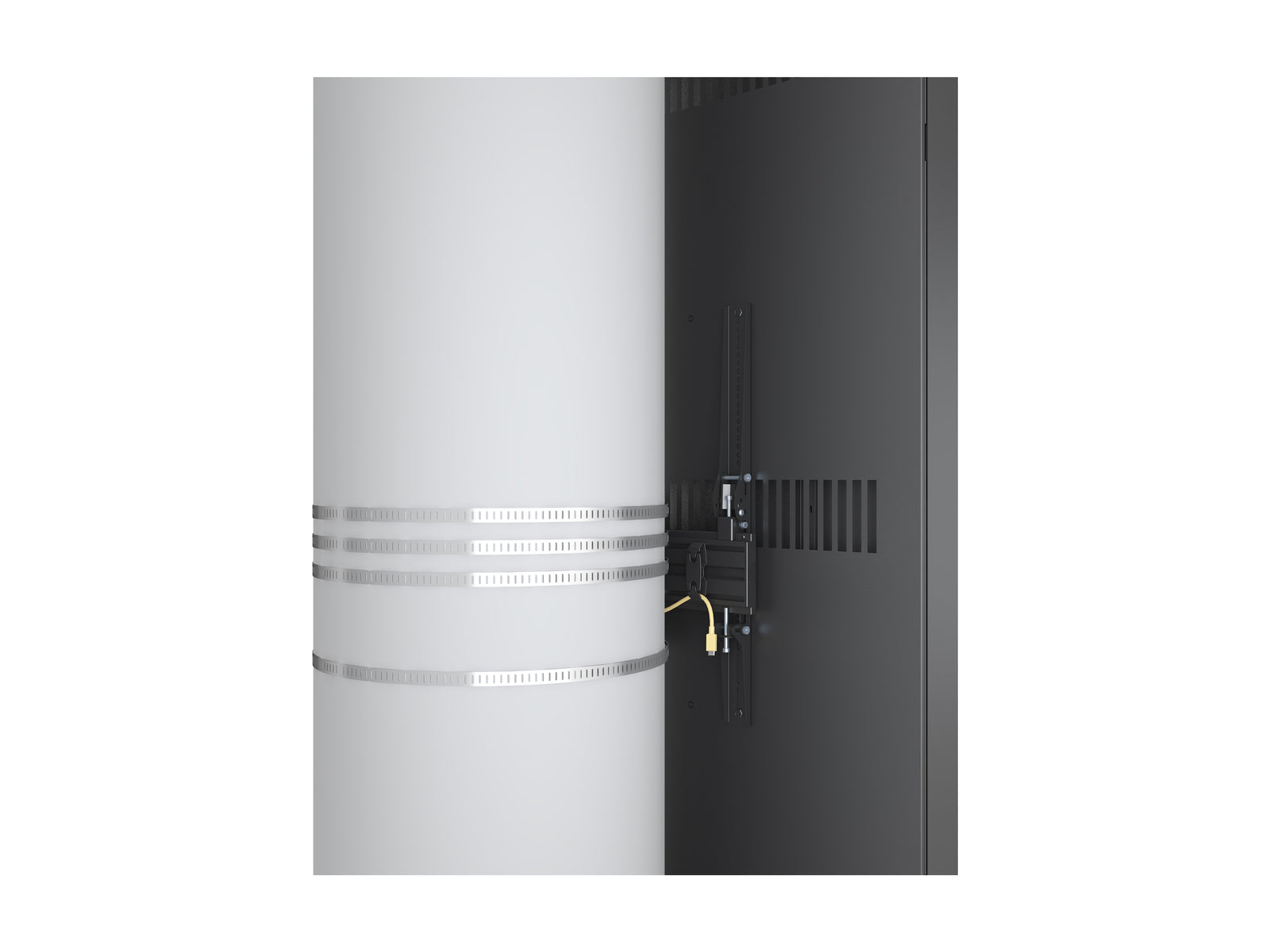 Multibrackets M Pro Series Enclosure 75" Column Large Black Signage Display Enclosures Multibrackets