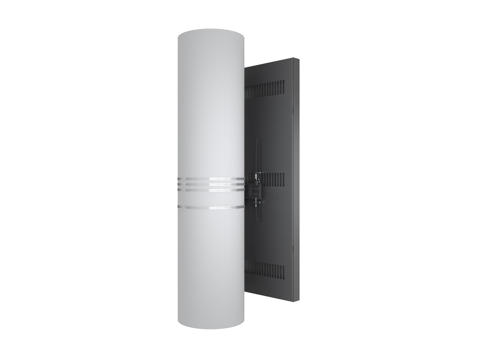 Multibrackets M Pro Series Enclosure 75" Column Large Black Signage Display Enclosures Multibrackets