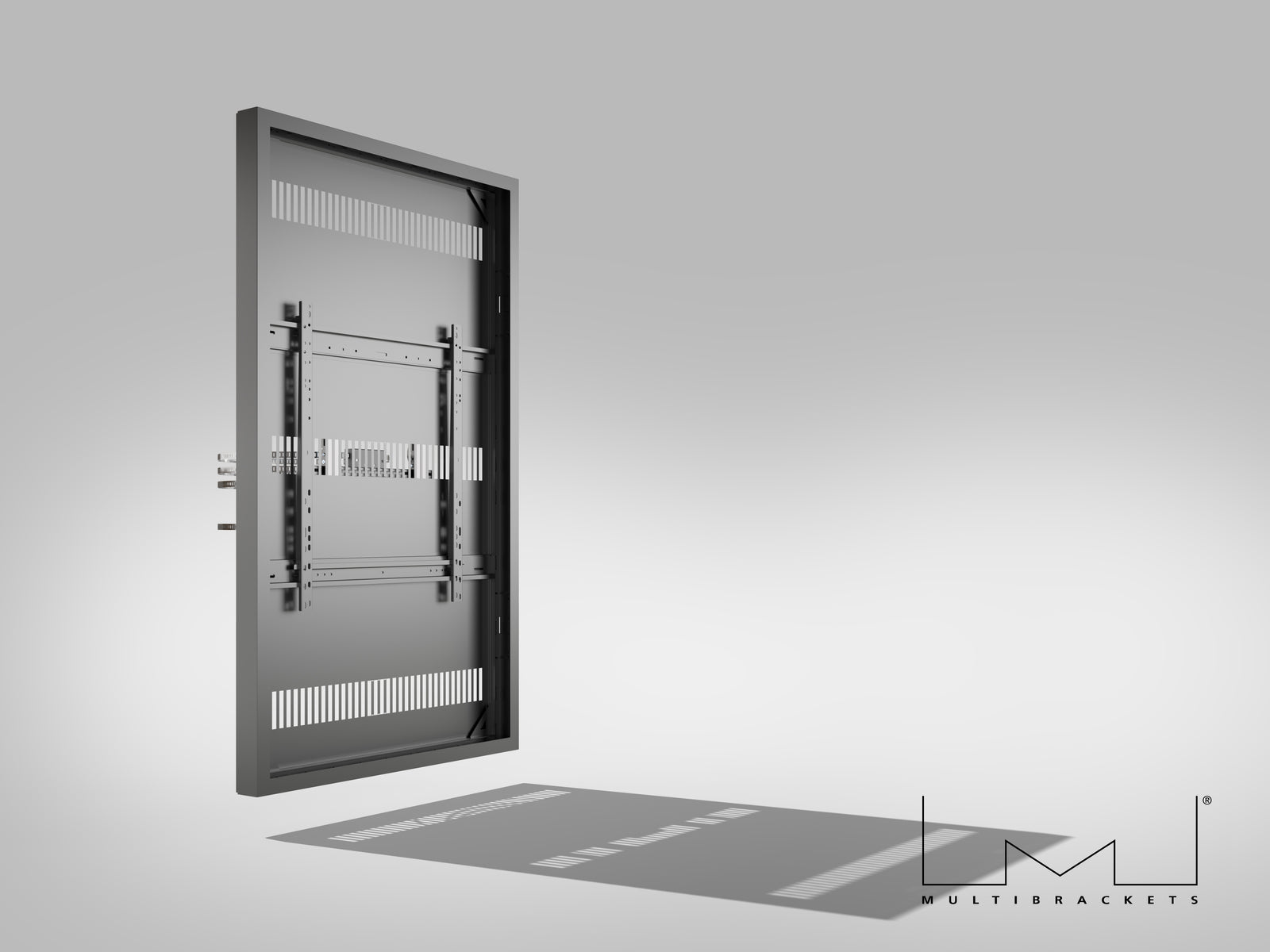 Multibrackets M Pro Series Enclosure 75" Column Large Black Signage Display Enclosures Multibrackets