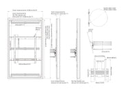 Multibrackets M Pro Series Enclosure 75" Column Large Black Signage Display Enclosures Multibrackets