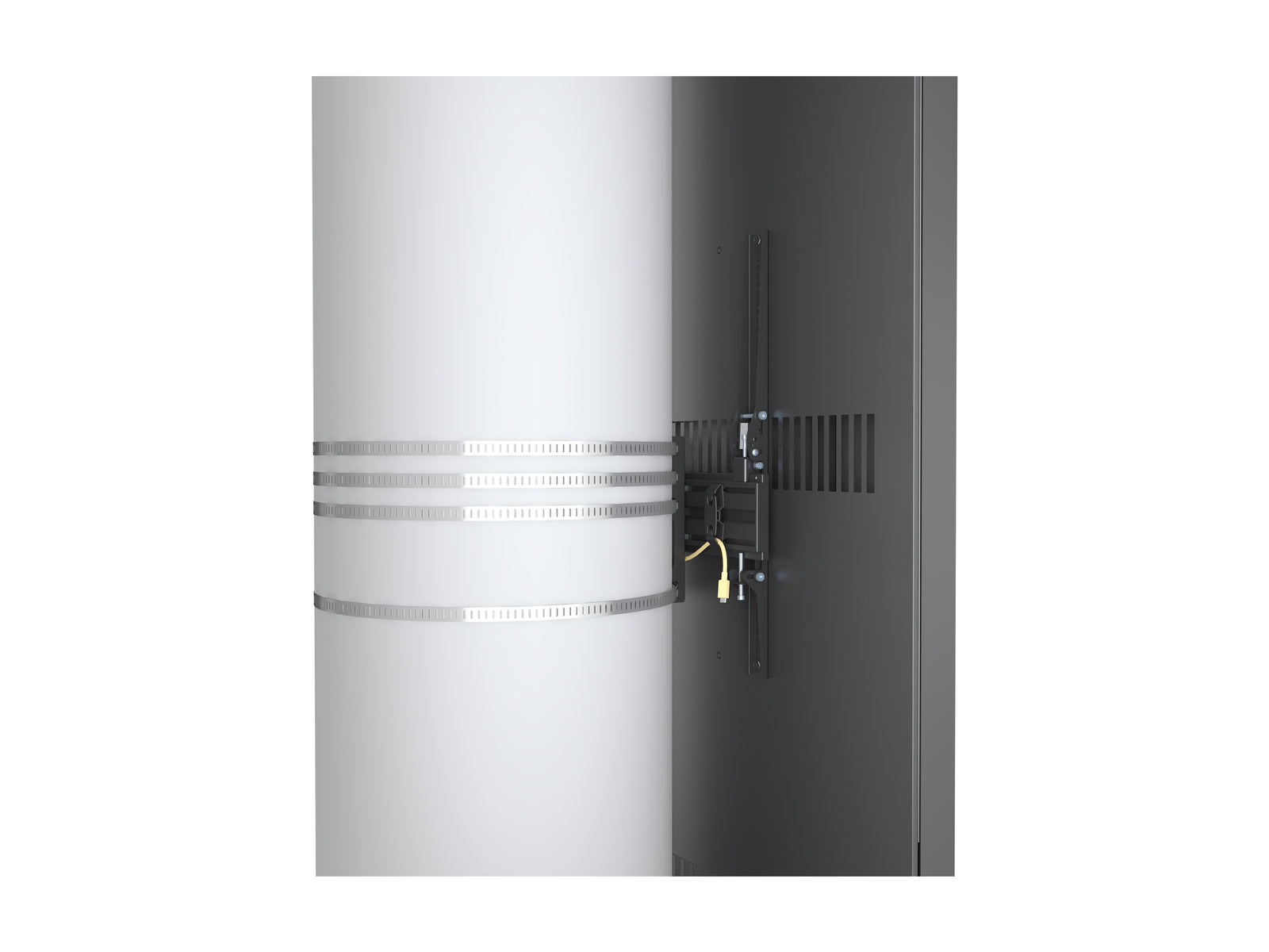 Multibrackets M Pro Series Enclosure 75" Column Slim Large Black Signage Display Enclosures Multibrackets