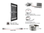 Multibrackets M Pro Series Enclosure 75" Column Slim Large Black Signage Display Enclosures Multibrackets