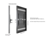 Multibrackets M Pro Series Enclosure 75" Column Slim Large Black Signage Display Enclosures Multibrackets