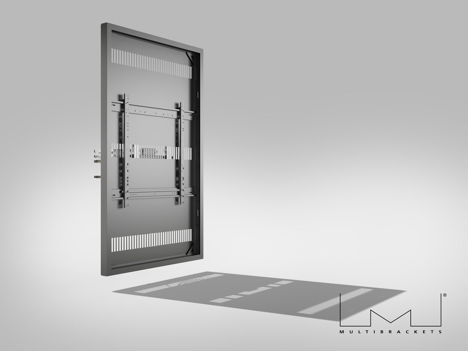 Multibrackets M Pro Series Enclosure 75" Column Slim Large Black Signage Display Enclosures Multibrackets