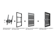 Multibrackets M Pro Series Enclosure 75" Column Slim Large Black Signage Display Enclosures Multibrackets