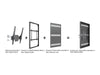 Multibrackets M Pro Series Enclosure 75" Column Slim Large Black Signage Display Enclosures Multibrackets