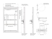 Multibrackets M Pro Series Enclosure 75" Column Slim Large Black Signage Display Enclosures Multibrackets