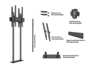 Multibrackets B2B M Dual Pole Floormount Pro - (65"-90") Floor Stand Multibrackets