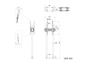 Multibrackets B2B M Dual Pole Floormount Pro - (65"-90") Floor Stand Multibrackets