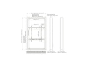 Multibrackets M Pro Series Enclosure 55" Kiosk High Brightness Black Signage Display Enclosures Multibrackets