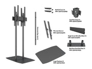 Multibrackets B2B M Dual Pole Floorbase Pro - (65"-90") Floor Stand Multibrackets