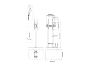Multibrackets B2B M Dual Pole Floorbase Pro - (65"-90") Floor Stand Multibrackets