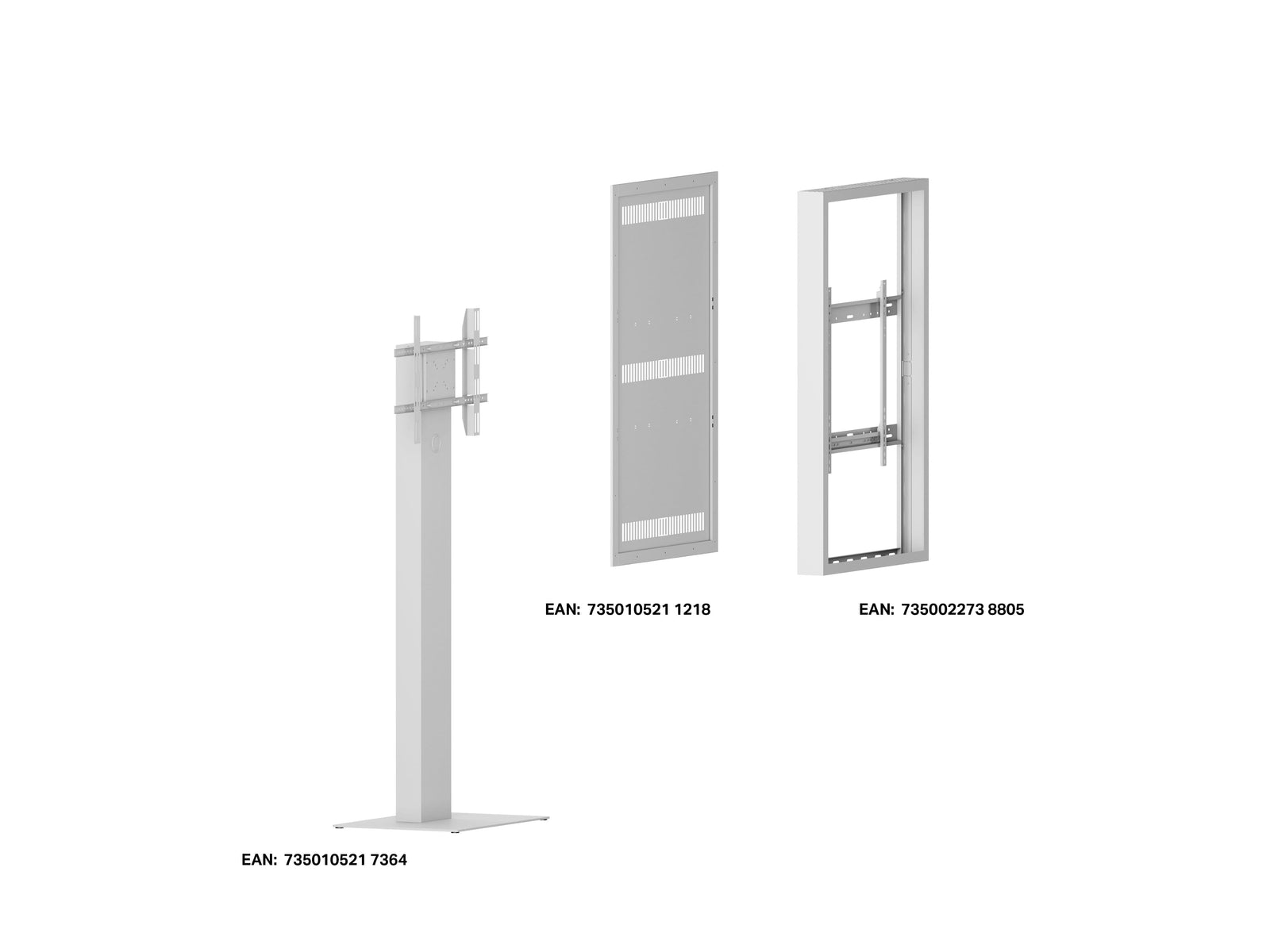 Multibrackets M Pro Series Enclosure 55" Kiosk High Brightness White Signage Display Enclosures Multibrackets