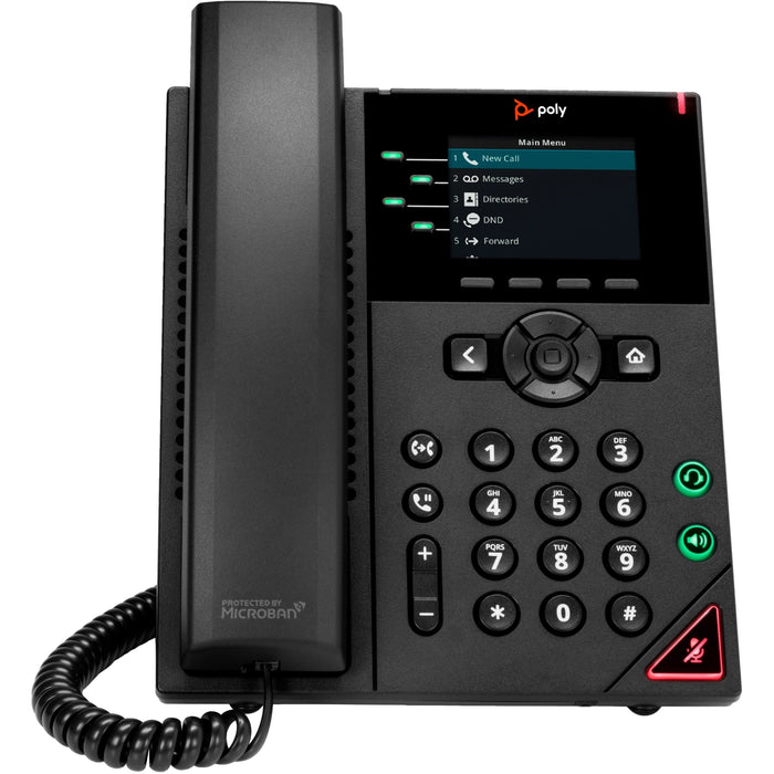 Poly VVX 250 4-Line IP Phone and PoE-enabled | 89B62AA#AC3