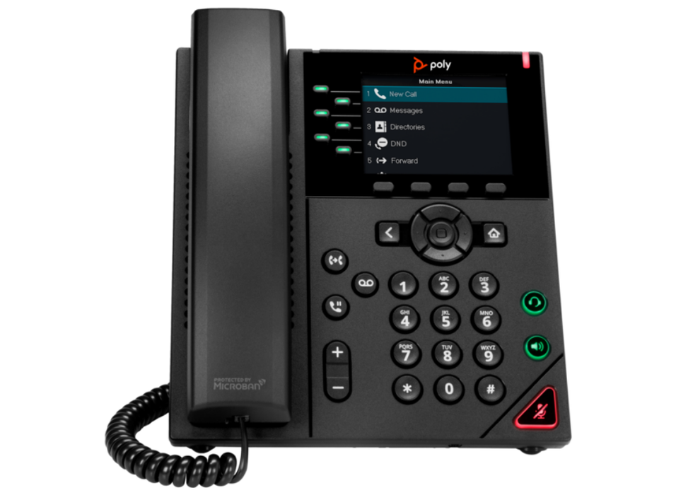 Poly VVX 350 6-Line IP Phone and PoE-Enabled | 89B68AA