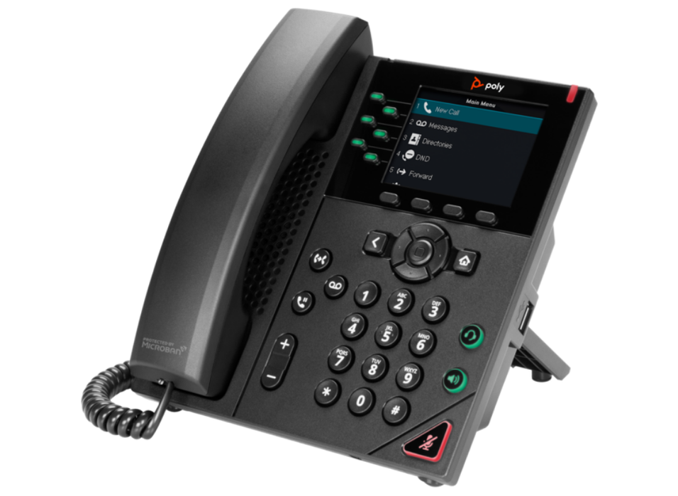 Poly VVX 350 6-Line IP Phone and PoE-Enabled | 89B68AA