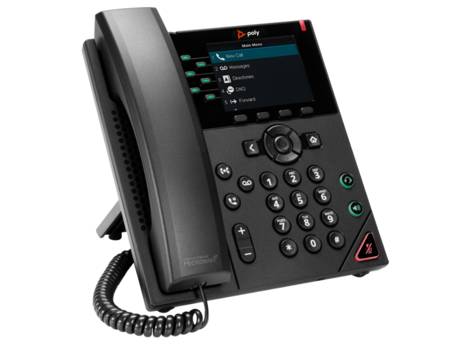 Poly VVX 350 6-Line IP Phone and PoE-Enabled | 89B68AA