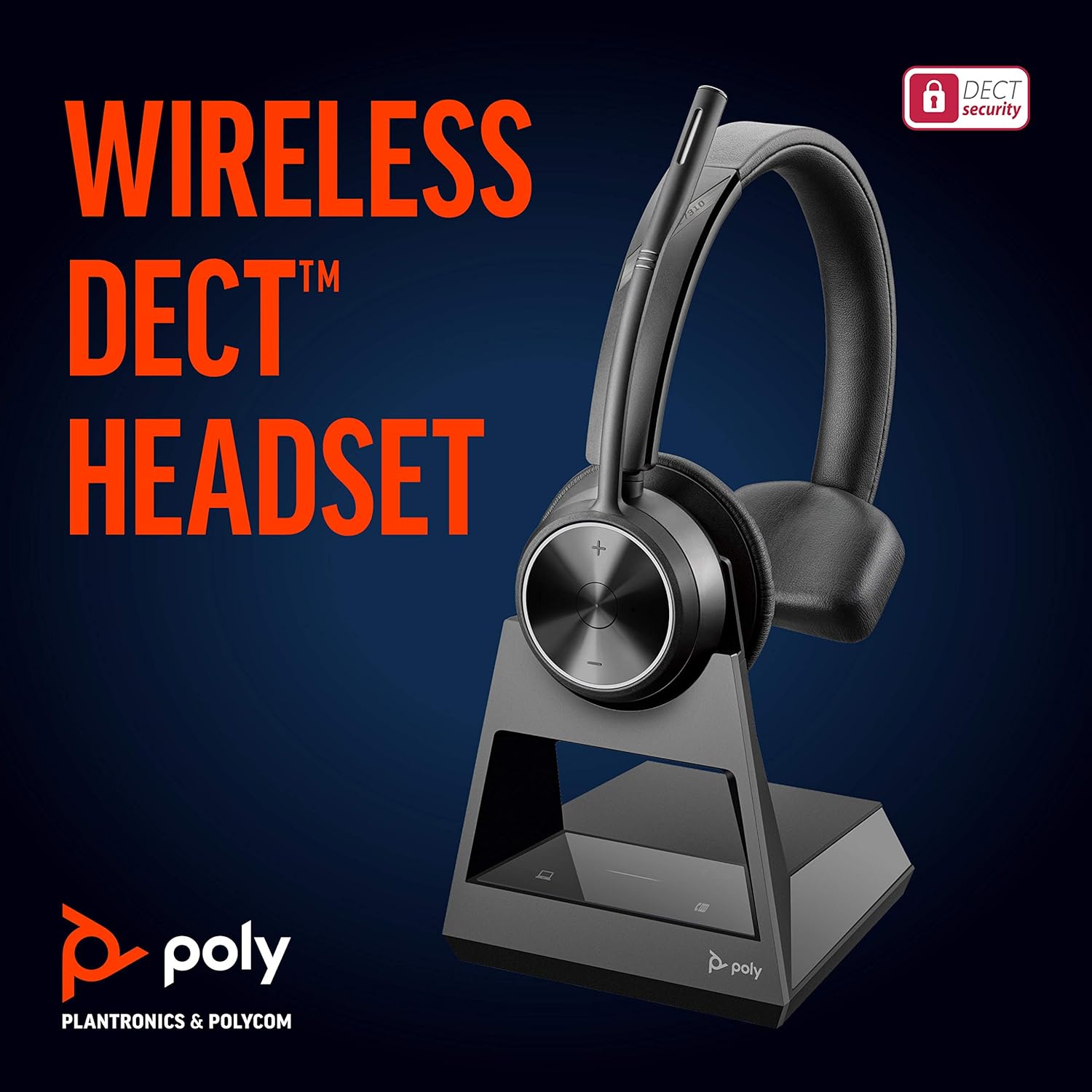 Poly Savi 7310 Wireless Black Headset Headset Poly