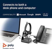 Poly Savi 7310 Wireless Black Headset Headset Poly