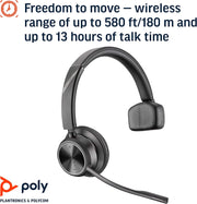 Poly Savi 7310 Wireless Black Headset Headset Poly