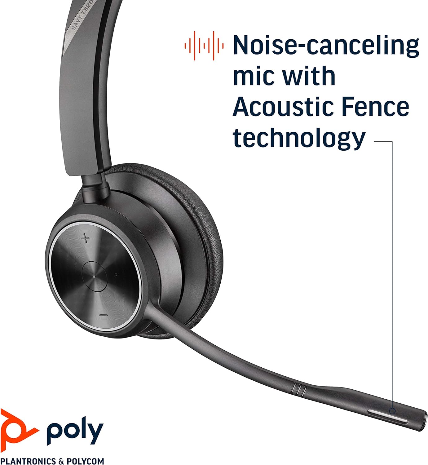 Poly Savi 7310 Wireless Black Headset Headset Poly