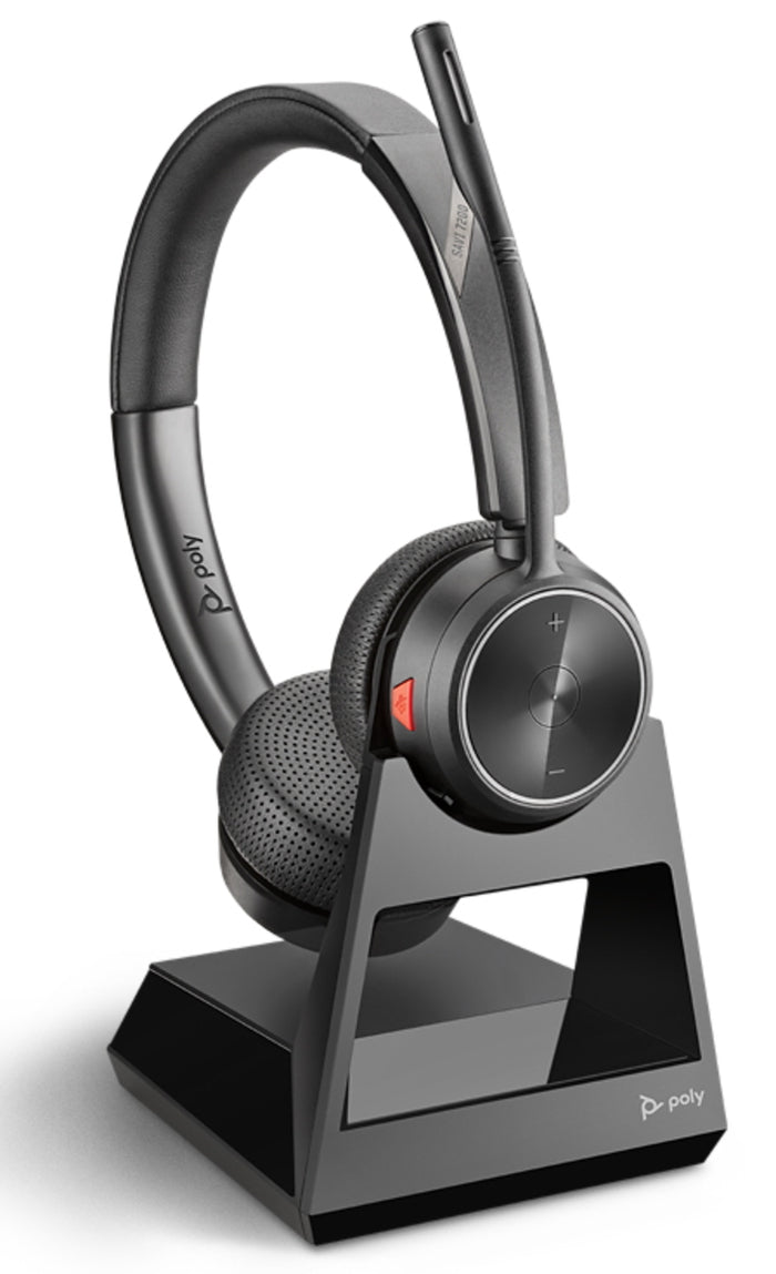 Poly Savi Office 7220 Wireless Over-the-ear Noise Canceling Stereo Headset Headset Poly