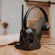 Poly Savi 8210 Wireless Black Headset Headset Poly