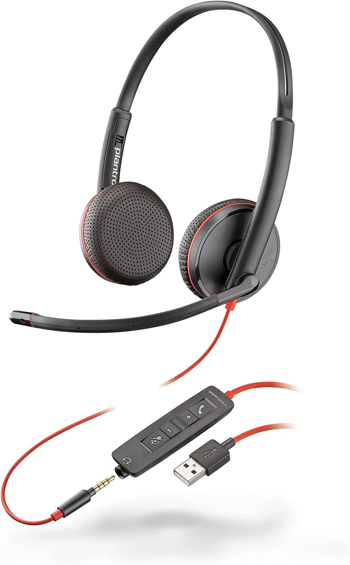 Poly Blackwire C3225 USB-C w/USBC/A Retail Headset Headset Poly