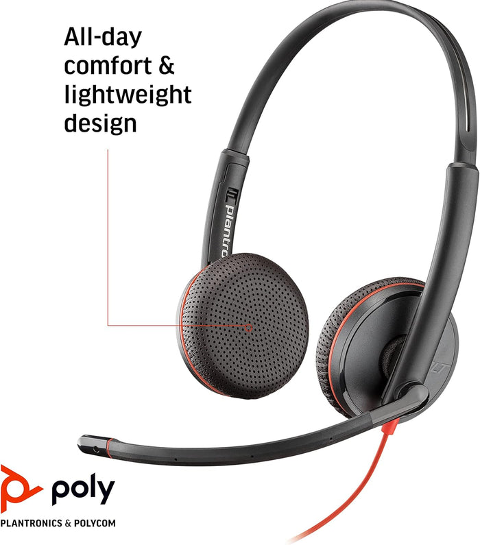 Poly Blackwire C3225 USB-C w/USBC/A Retail Headset Headset Poly