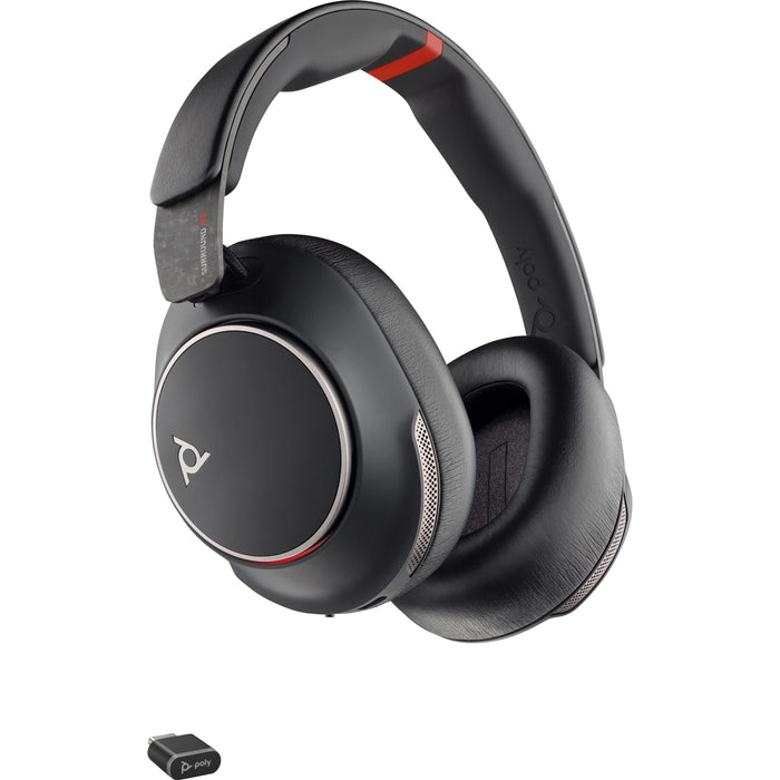 HP Poly Voyager Surround 85 UC USB-C Headset + USB-C/A Adapter + Charging Stand | 8G7T7AA Headset Poly