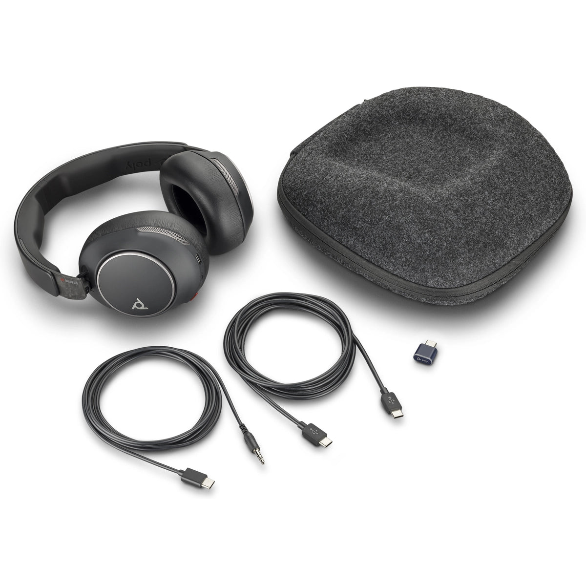 Poly Voyager Surround 80 UC Wireless Over-the-ear Stereo Headset Black | 8G7T9AA Headset Poly