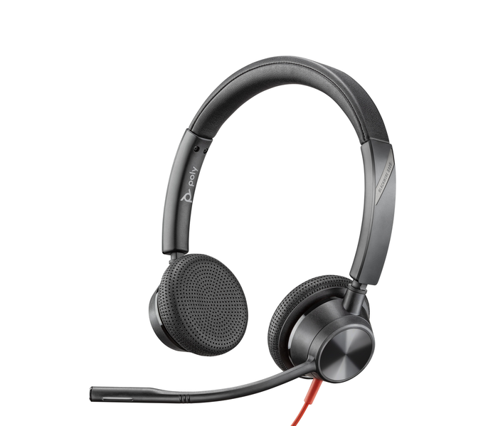 Poly Blackwire 3325 Stereo USB-C Headset + 3.5mm Plug + USB-C/A Adapter | 8X221AA Headset Poly