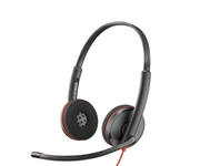POLY Blackwire 3220 Stereo USB-C Headset +USB-C/A Adapter | 8X228AA Headset Poly