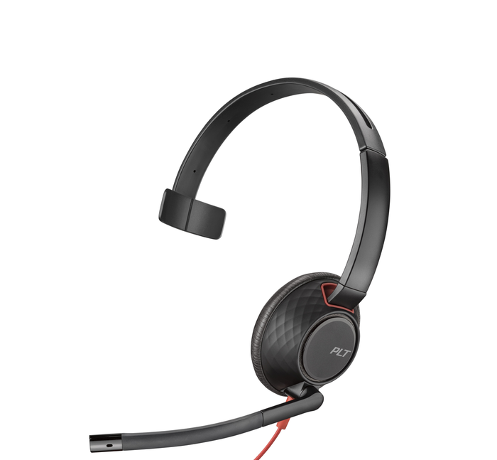 POLY Blackwire 5210 Monaural USB-C Headset + 3.5mm Plug + USB-C/A Adapter Headset Poly