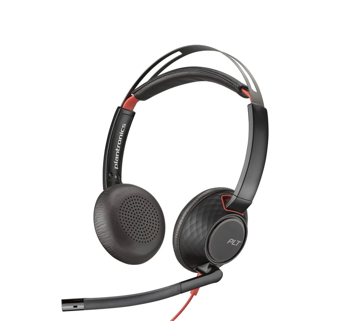 POLY Blackwire 5220 Stereo USB-C Headset + 3.5mm Plug + USB-C/A Adapter Headset Poly
