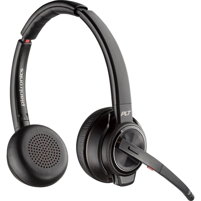 Poly Savi 8220 Stereo DECT 1880-1900 MHz Top + Charging Cradle | 8Y9C4AA#ABB Headset Poly