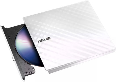 Asus SDRW-08D2S-U LITE External Slim DVDRW Drive USB 2.0 White | 90-DQ0436-UA221KZ Optical Disk Drive Asus