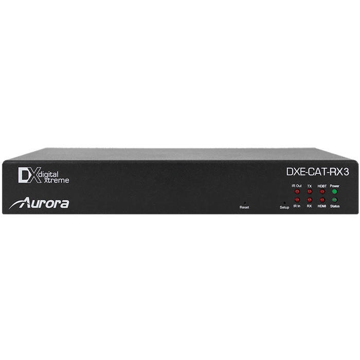 Aurora Multimedia DXE-CAT-RX3 HDBaseT Receiver w/Dual Relay & Audio AV Extender Aurora