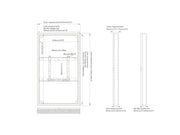 Multibrackets M Pro Series Enclosure 65" Kiosk High Brightness Black Signage Display Enclosures Multibrackets