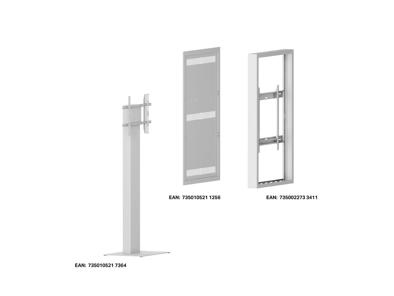 Multibrackets M Pro Series Enclosure 65" Enclosure Kiosk High Brightness White Signage Display Enclosures Multibrackets